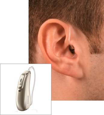 An RIC device alone and being worn